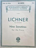 Lichner - Nine Sonatinas - Piano - Nieuwstaat, Muziek en Instrumenten, Bladmuziek, Klassiek, Ophalen of Verzenden, Zo goed als nieuw