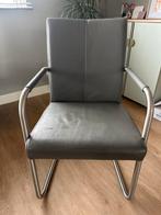4 leren stoelen, antraciet, Ophalen