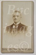 cdv jongeman stekeltjeshaar Groningen 1900's, Gebruikt, Verzenden, Foto, Voor 1940