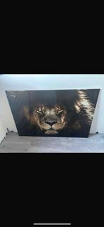 Schilderij leeuw van glas, Huis en Inrichting, Woonaccessoires | Schilderijen, Tekeningen en Foto's, Ophalen, Zo goed als nieuw