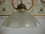 Oude holophane Hanglamp nr. 3, Huis en Inrichting, Lampen | Hanglampen, Gebruikt, Verzenden, Le lustre, Info@lelustre.com