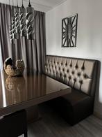 Eettafel met bank en 3 stoelen Eric Kuster style, 200 cm of meer, Vijf personen of meer, Rechthoekig, 50 tot 100 cm
