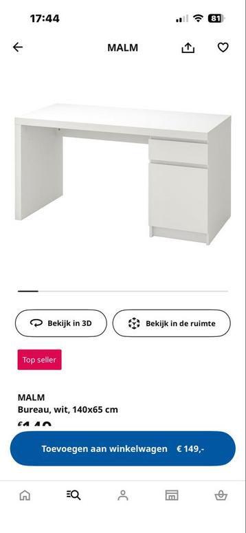 IKEA Malm Bureau - Gebruikt - afbeelding 3