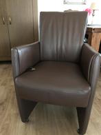 Leren eethoek-stoelen. 4 stuks., Huis en Inrichting, Ophalen, Zo goed als nieuw, Bruin