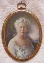 = portret van een dame ==gesigneerd==MINIATUUR=, Antiek en Kunst, Kunst | Schilderijen | Klassiek, Ophalen of Verzenden