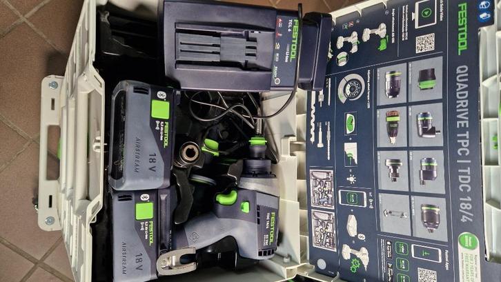 Festool TDC18/4 klopboor en schroefmachine, Doe-het-zelf en Verbouw, Gereedschap | Boormachines, Nieuw, Boor- en Schroefmachine