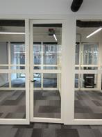 3 hard houten deuren 251x87cm met glas en deurbeslag, Ophalen, 80 tot 100 cm, 215 cm of meer, Glas