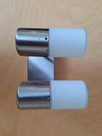 Wandlamp (badkamer) glas/RVS, Huis en Inrichting, Metaal of Aluminium, Ophalen of Verzenden, Zo goed als nieuw, Led
