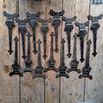 1x Oud brocante metalen deurscharnier scharnier 31cm *Etage3, Gebruikt, ., Ophalen of Verzenden, .