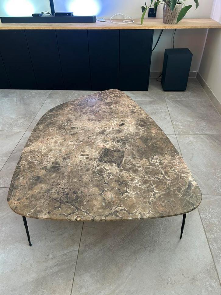 Goossens luxe marmeren salontafel, Huis en Inrichting, Tafels | Salontafels, Zo goed als nieuw, Minder dan 50 cm, 50 tot 100 cm