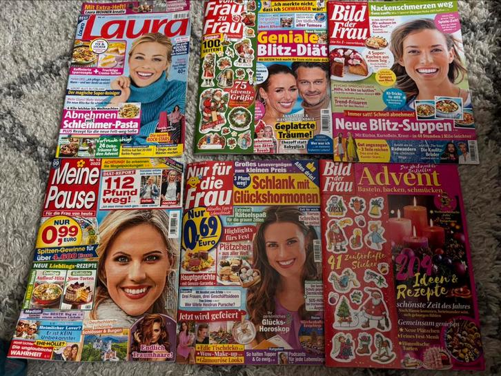 6 gezellige duitse tijdschriften, Boeken, Tijdschriften en Kranten, Zo goed als nieuw, Damesbladen, Ophalen of Verzenden