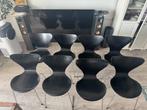 8 originele Arne Jacobsen Series 7 stoelen – zwart, vintage, Gebruikt, Zwart, Vintage Arne Jacobsen Vlinderstoel, Ophalen of Verzenden