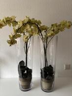 Glazen vazen 60cm, Huis en Inrichting, Woonaccessoires | Vazen, Ophalen, Geel, 75 cm of meer, Glas