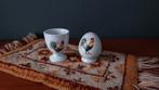Vintage Eierdopje & zoutvaatje - Haan, Huis en Inrichting, Keuken | Servies, Ophalen of Verzenden