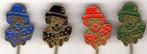 4 speldjes PIPO DE CLOWN WIM MEULDIJK (A5), Verzamelen, Speldjes, Pins en Buttons, Verzenden, Gebruikt, Overige onderwerpen