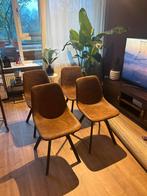 Eetkamerstoelen cognac, Huis en Inrichting, Stoelen, Ophalen of Verzenden, Gebruikt, Bruin