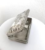 Antiek rechthoekig zilveren snuifdoosje - mooi!, Zilver, Verzenden