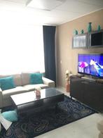 Ikea Salontafel Regissör bruin met glasplaat, Huis en Inrichting, Zo goed als nieuw, Minder dan 50 cm, Rechthoekig, 50 tot 100 cm