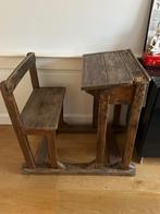 Vintage wooden school desk, Antiek en Kunst, Antiek | Speelgoed, Ophalen