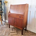 Vintage Deens teak houten highboard, Ophalen of Verzenden, Zo goed als nieuw