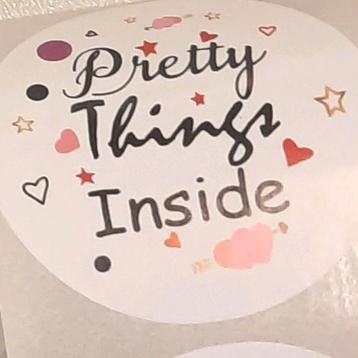 Sluitstickers pretty things inside stickers hartjes sterren beschikbaar voor biedingen