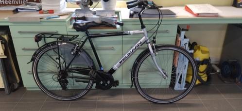 Herenfiets Pelikaan Six Next City, Fietsen en Brommers, Fietsen | Heren | Herenfietsen, Gebruikt, Overige merken, 53 tot 57 cm