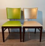 2 Vintage Design Hutten Eetkamerstoel Stoel Horeca-stoelen, Groen, Minder dan 25 cm, Zo goed als nieuw, Ophalen