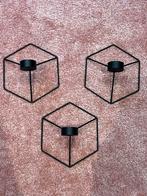 3x Kandelaar waxinelichtjes houder origineel, Ophalen of Verzenden, Zo goed als nieuw, Overige materialen, Minder dan 25 cm