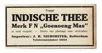 3 Originele Thee advertenties uit 1924 GOENOENG MAS-1948 D.E beschikbaar voor biedingen