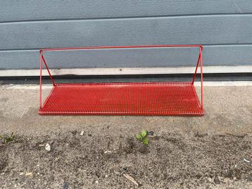 Pilastro boeken rek wand vintage retro rood metaal €65 beschikbaar voor biedingen