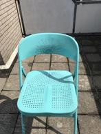 Vintage Ikea klapstoel, turquoise, Huis en Inrichting, Stoelen, Ophalen, Gebruikt, Blauw, Metaal