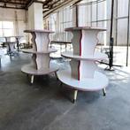 Vintage ronde etagere / winkelrek / vitrine, Ophalen