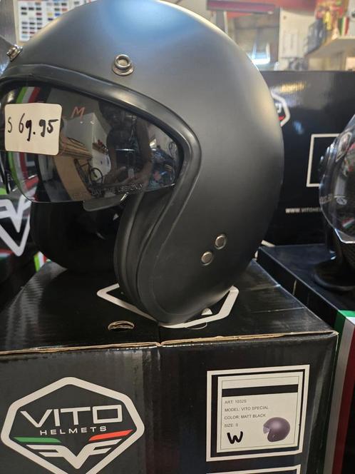 Vito Jethelm met zonnevizier, Motoren, Kleding | Motorhelmen, Jethelm, Overige merken, Ophalen of Verzenden