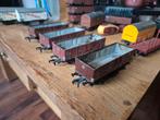 4x blikken kolenwagon fleischmann made in West germany, Hobby en Vrije tijd, Modeltreinen | H0, Ophalen of Verzenden, Zo goed als nieuw