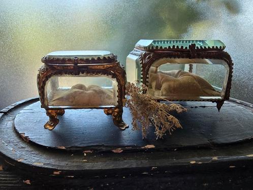 Bruidskistjes glas, Antiek en Kunst, Curiosa en Brocante, Ophalen of Verzenden