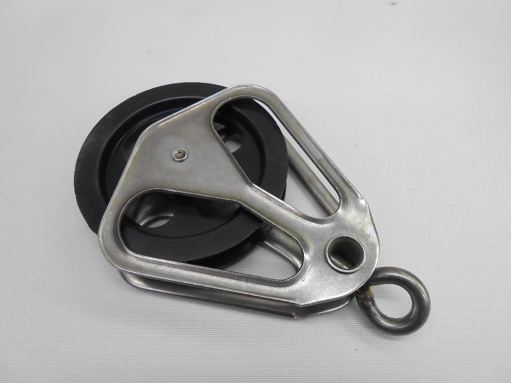 Grootschootblok, enkelschijfs, 8 - 11 mm lijn, Watersport en Boten, Accessoires en Onderhoud, Ophalen of Verzenden, Gebruikt, Lijn of Blok