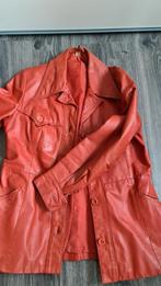 Vintage leren jasje maat 38, Ophalen of Verzenden, Gedragen, Maat 38/40 (M), Oranje