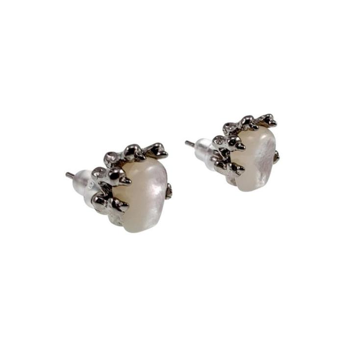 Roestvrij Stalen Gorillahand Oorbellen met Parelmoer, Sieraden, Tassen en Uiterlijk, Oorbellen, Nieuw, Knopjes of Stekers, Overige materialen
