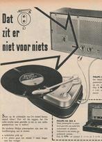 Retro reclame 1952 Philips grammofoon platenspeler HX303A, Verzamelen, Verzenden, Overige typen