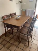 keukentafel met 4 stoelen, 50 tot 100 cm, 100 tot 150 cm, Gebruikt, Rechthoekig