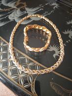 jaren 70 kostuum ketting en armband maat S, Ophalen of Verzenden, Gebruikt, Zilver, Overige materialen