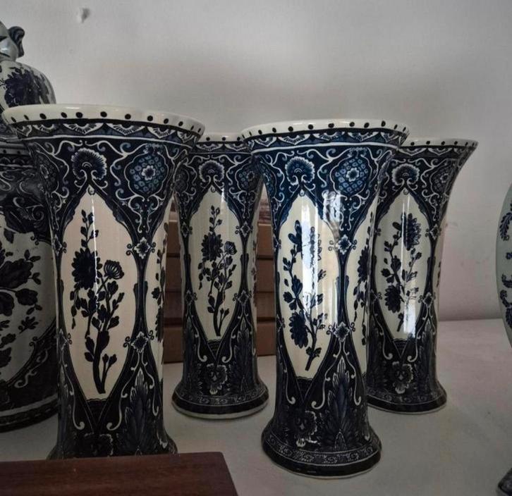 Delfts Blauw Vazen Set, Antiek en Kunst, Antiek | Vazen, Ophalen of Verzenden