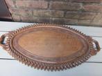 antiek ovaal houten theeblad 100 jaar oud, Ophalen of Verzenden, Gebruikt, Rechthoekig, Hout