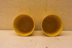 2 stuks gele bloempotten 47373, Gebruikt, Rond, Ophalen of Verzenden, Aardewerk