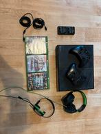 Xbox One + controllers + headset + spellen, Spelcomputers en Games, Spelcomputers | Xbox One, Met 2 controllers, Gebruikt, 500 GB