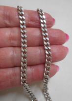 Zilveren gourmet schakel ketting nr.526, Sieraden, Tassen en Uiterlijk, Kettingen, Verzenden, Zo goed als nieuw, Zilver, Zilver