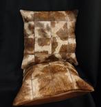 Exclusieve kussenhoes echt giraffenleer 40x40 – handgemaakt, Ophalen of Verzenden, Nieuw, Wild dier, Overige typen
