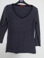 Donker blauwe EDC longsleeve met witte strepen. Maat  M., Maat 38/40 (M), Blauw, Ophalen of Verzenden, Zo goed als nieuw