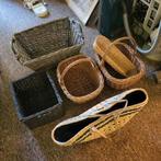 Diverse rieten manden plus tas, Ophalen of Verzenden, Rond, Riet