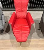 Fauteuil relax stoel rood verstelbaar leer nieuw, Ophalen, Nieuw, Leer